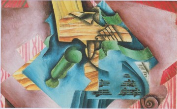 Juan Gris Painting - violine and glass 1913 Juan Gris